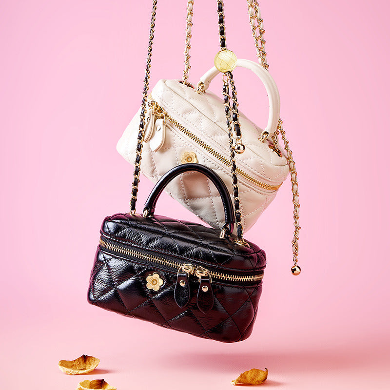 Western Style Rhombus Chain Crossbody Bag