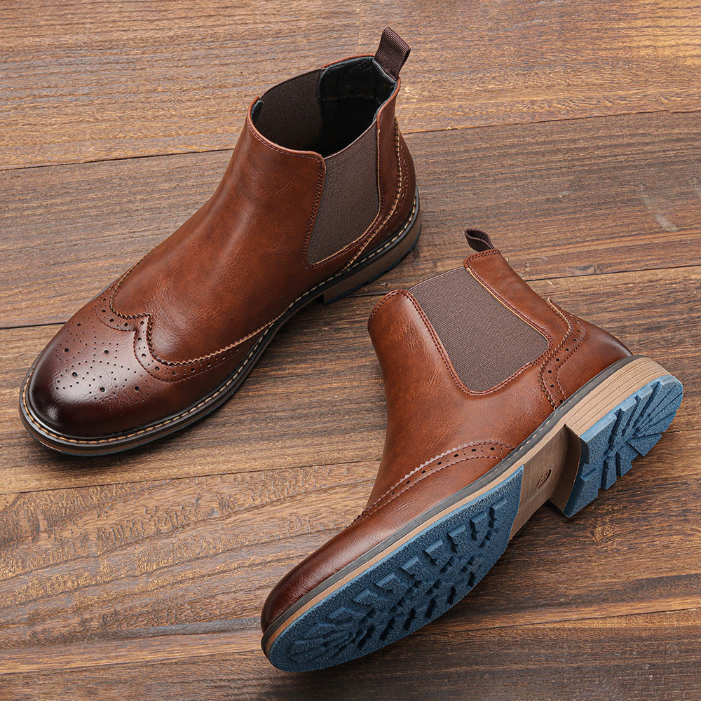 Mid-top Brogue Vintage Men's Boots