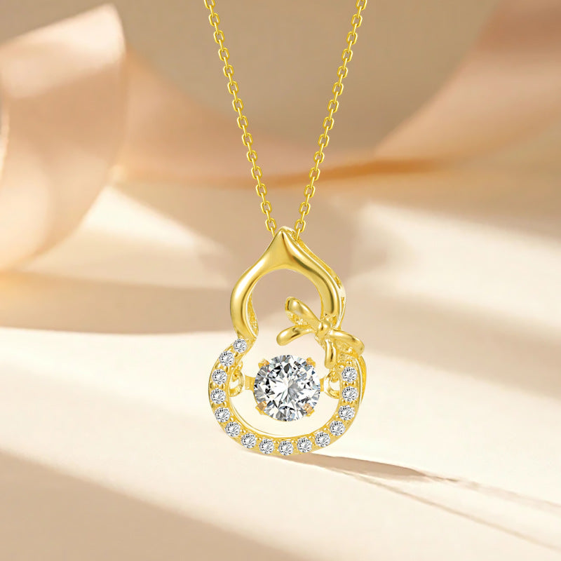 Gourd Necklace Female Clavicle Chain Silver Does Not Fade