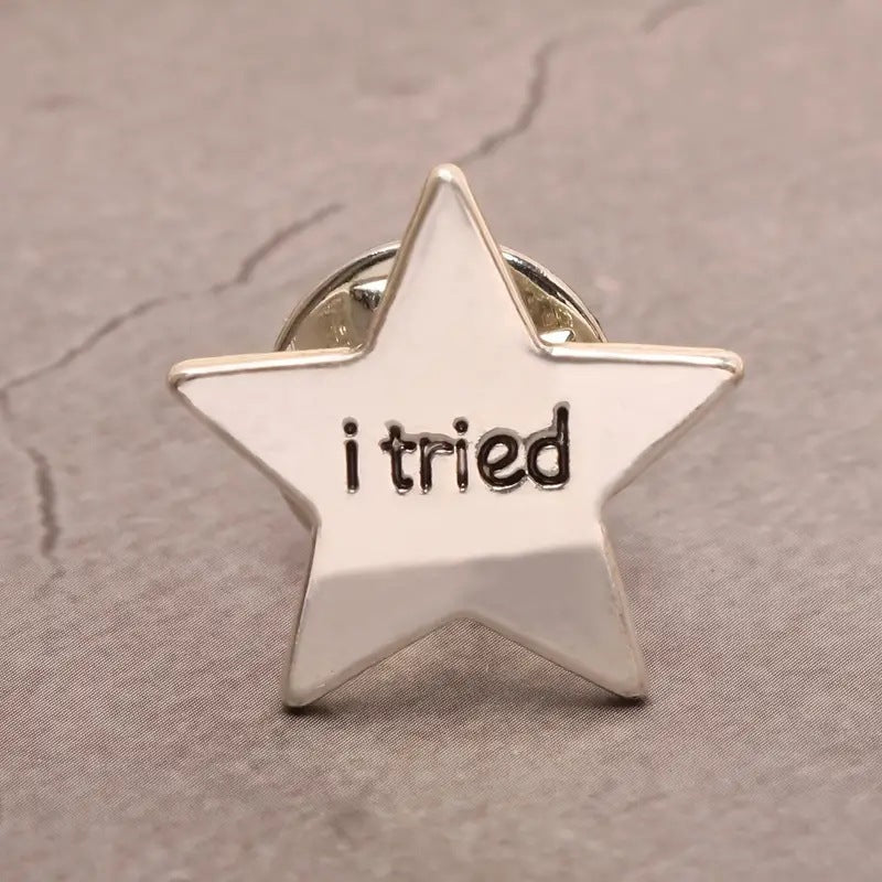Creative Five-Pointed Star Metal Medal Brooch