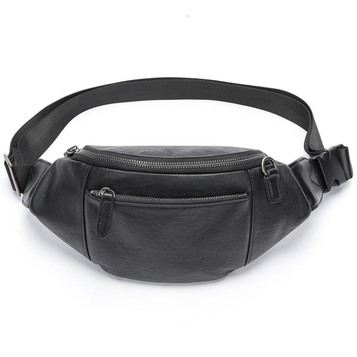 Men's First Layer Cowhide Messenger Chest Bag