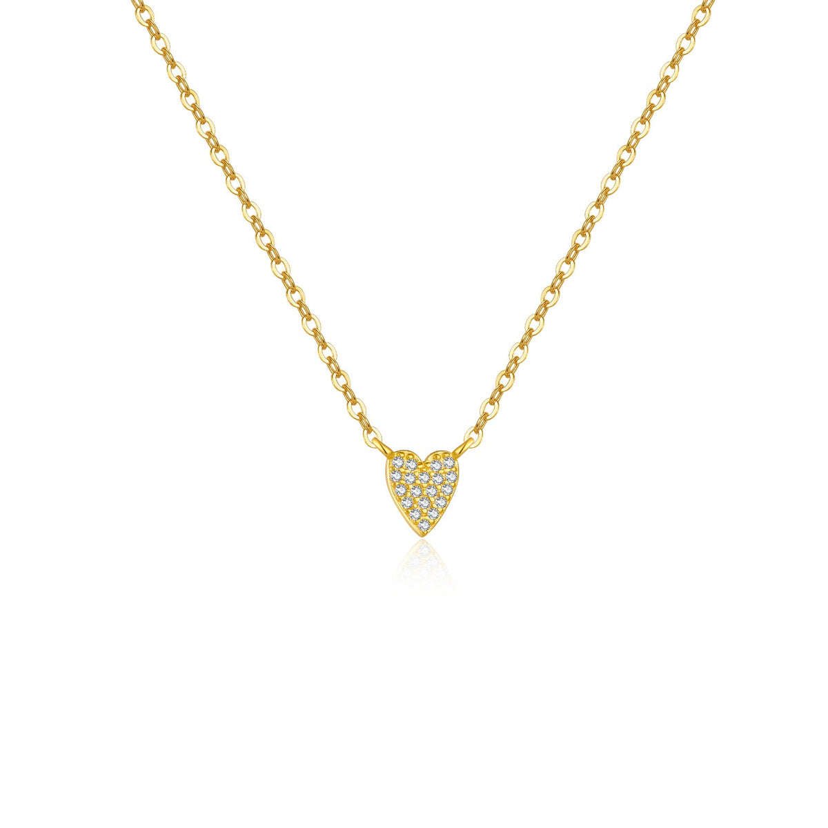 S925 Diamond Heart Pendant Necklace