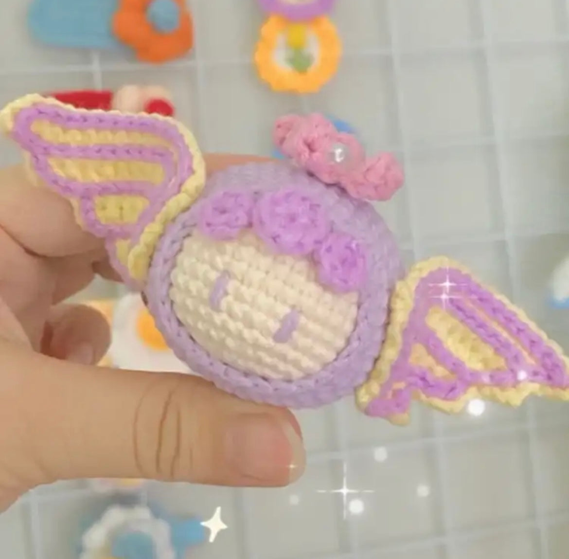 Crocheted Pendant Knitted Doll Keychain
