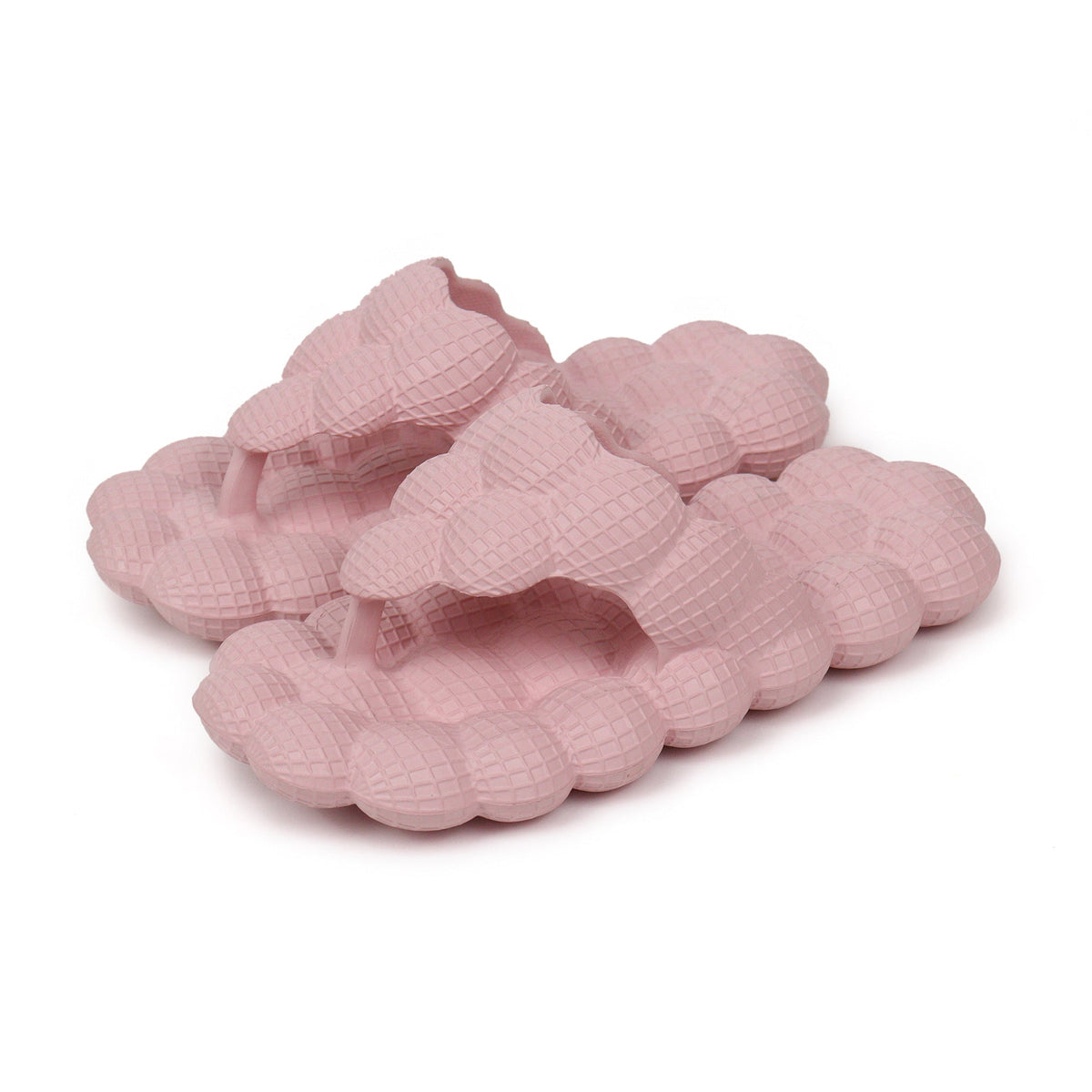 Thick-Soled Litchi Flip-Flops