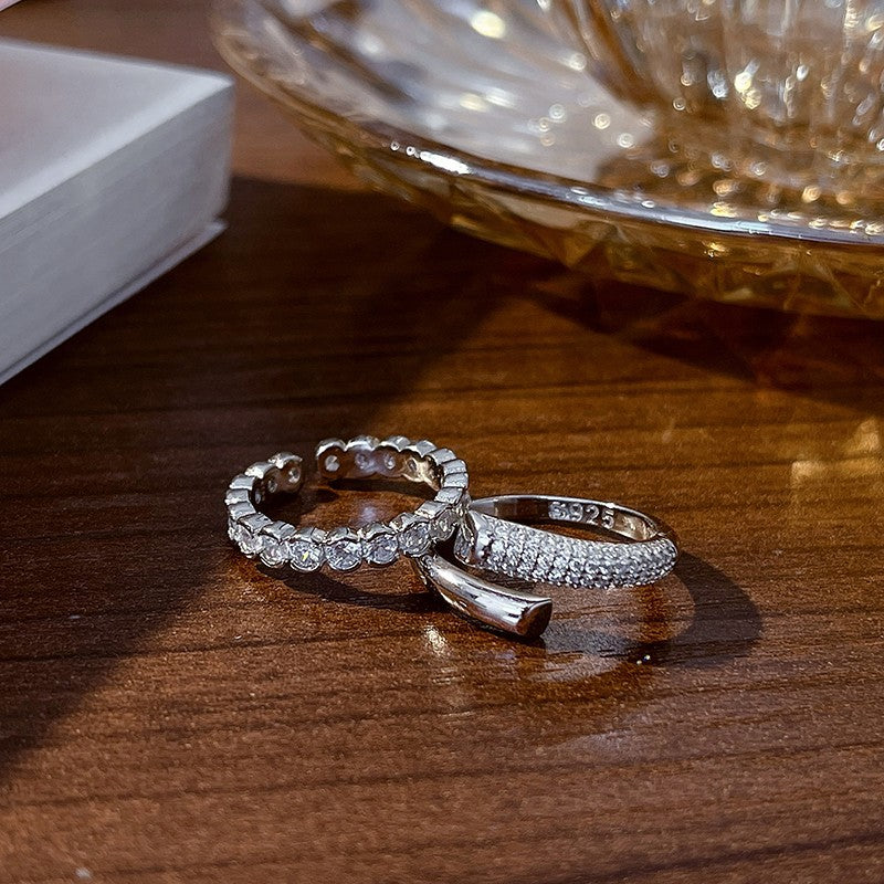 Sterling Silver Zircon Index Finger Ring