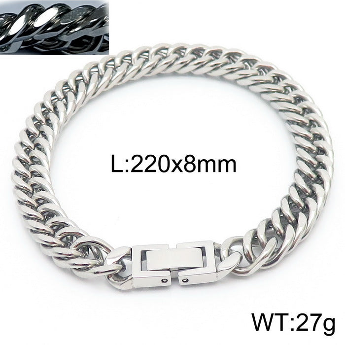 Cuban Link Titanium Steel Bracelet