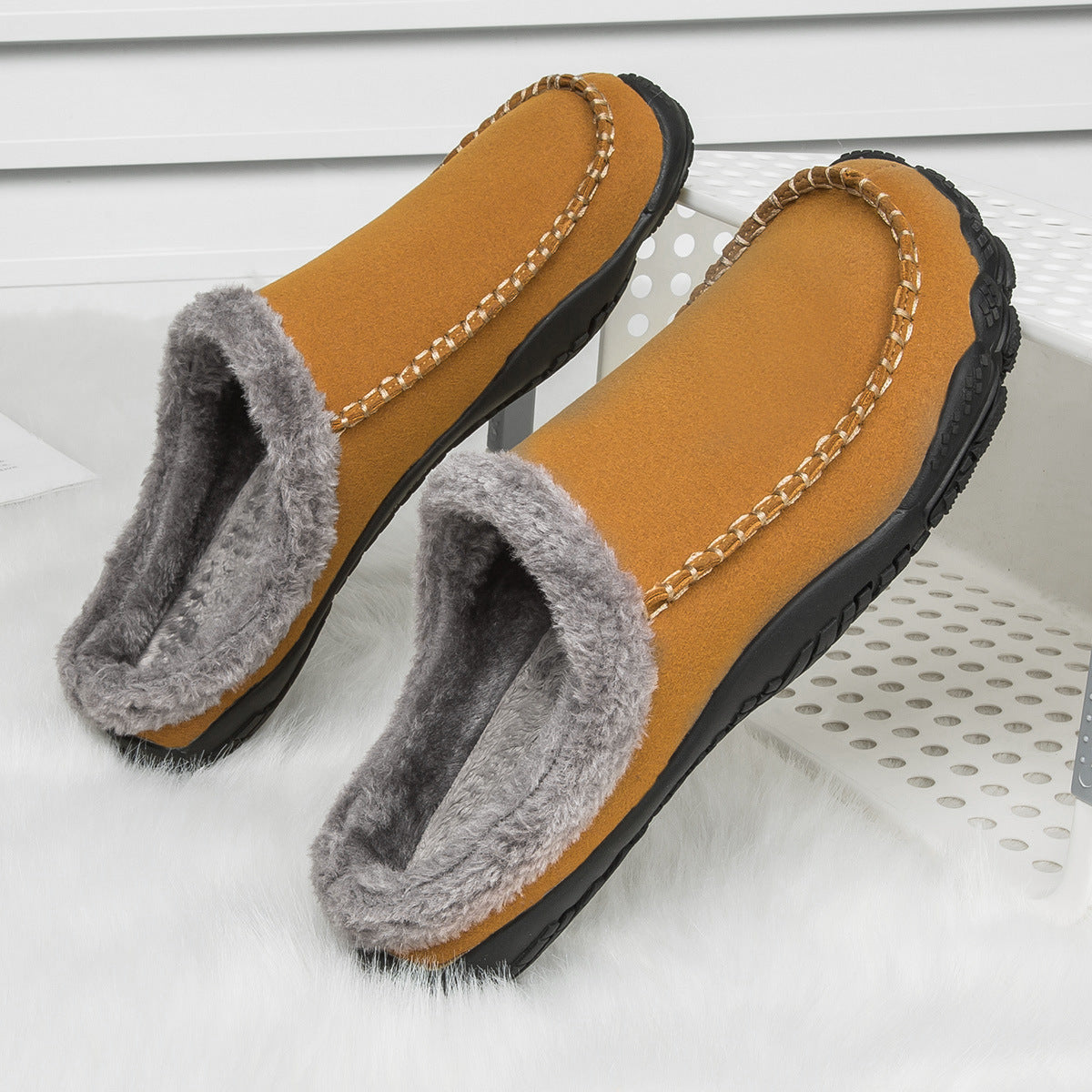 Winter Indoor Five-finger Flat Heel Warm Shoes