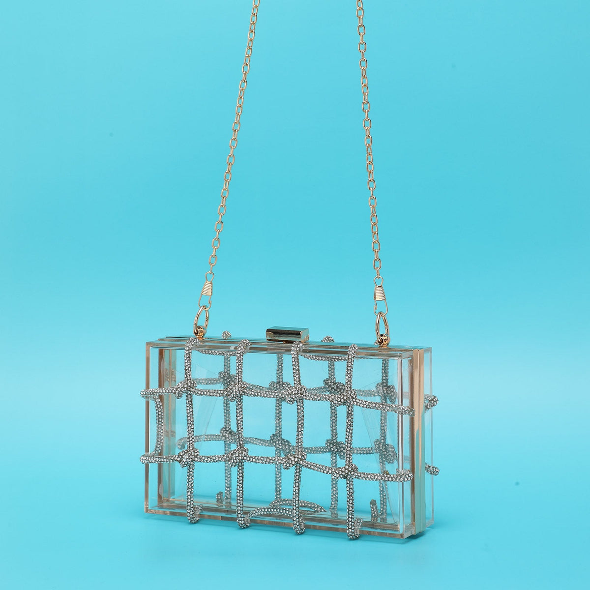 Ladies Dinner Bag Shiny Acrylic Transparent
