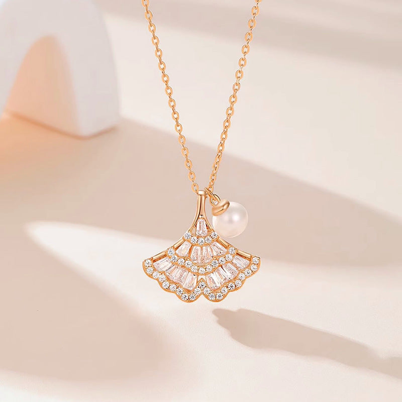 S925 Ginkgo Leaf Sterling Silver Necklace