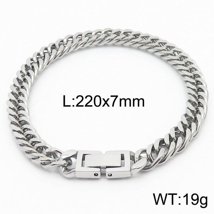 Cuban Link Titanium Steel Bracelet