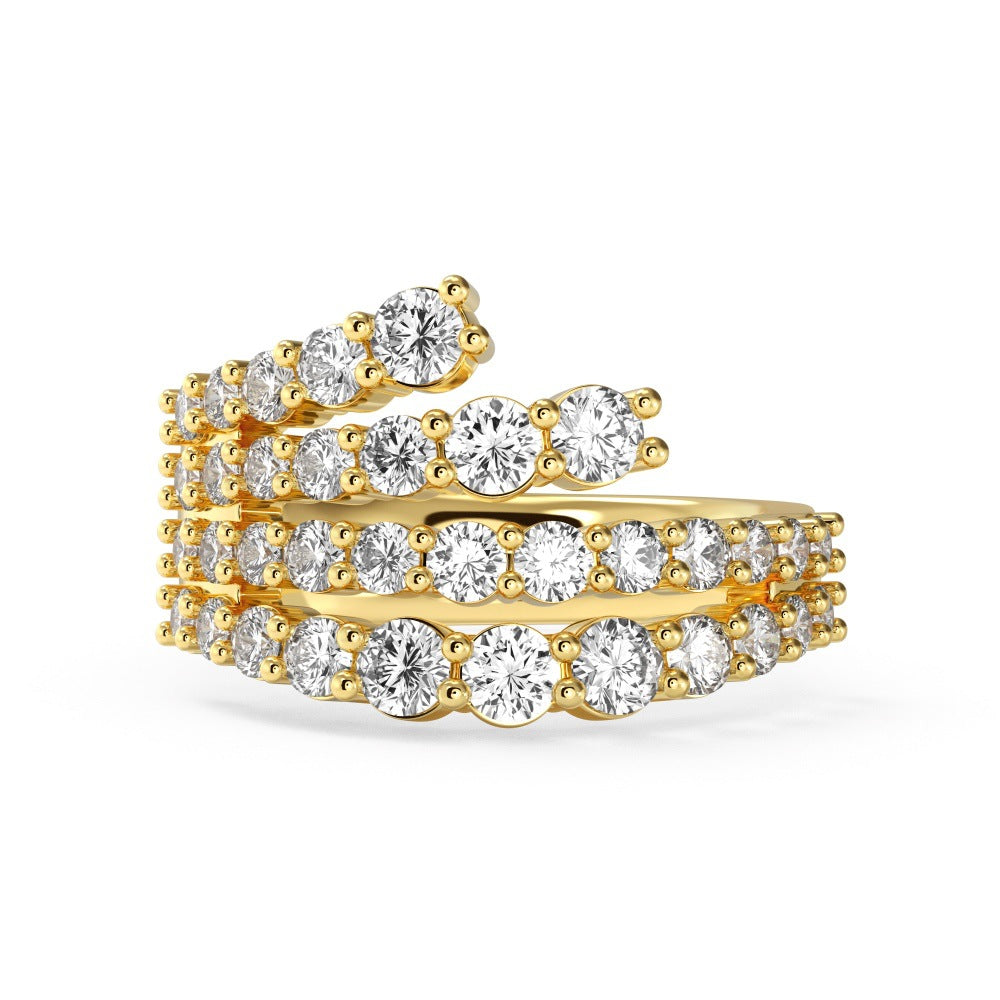 Sterling Silver Zircon Fashion Ring