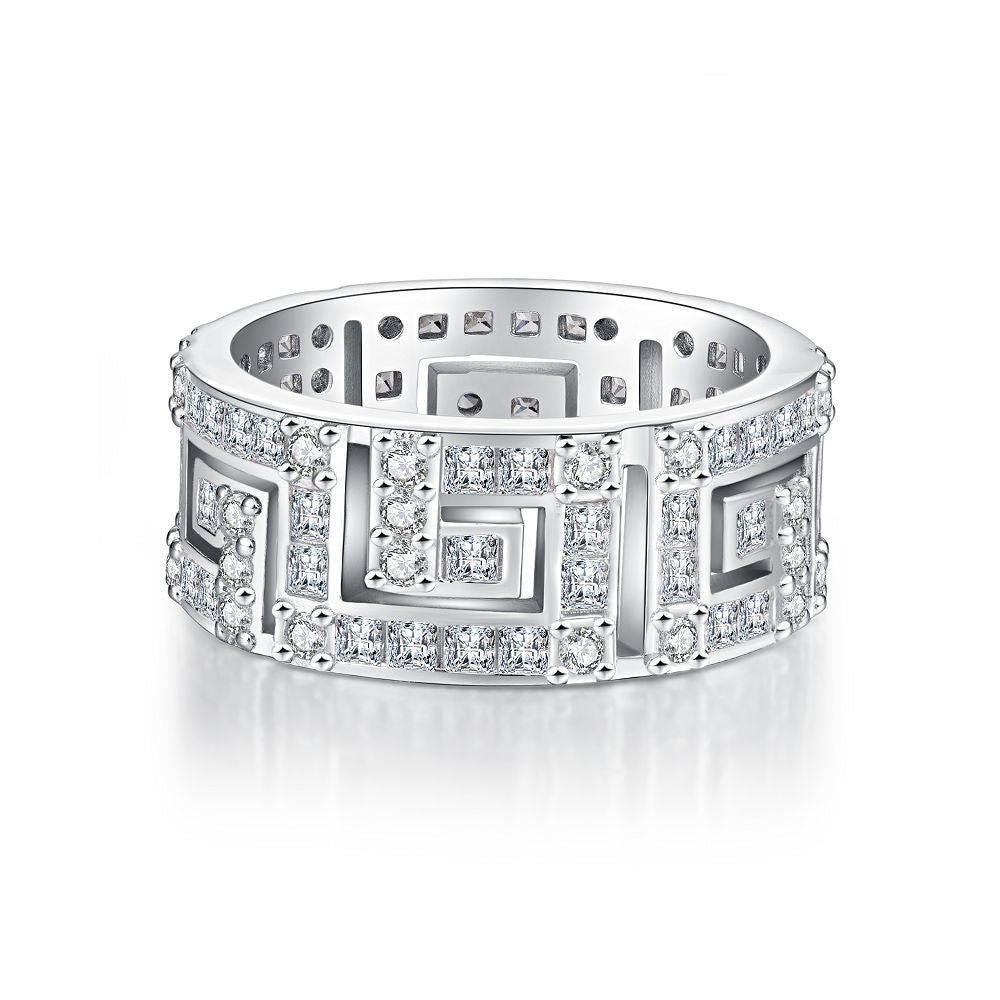 Zircon Full Diamond Sterling Silver Ring