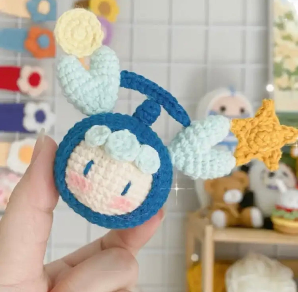 Crocheted Pendant Knitted Doll Keychain