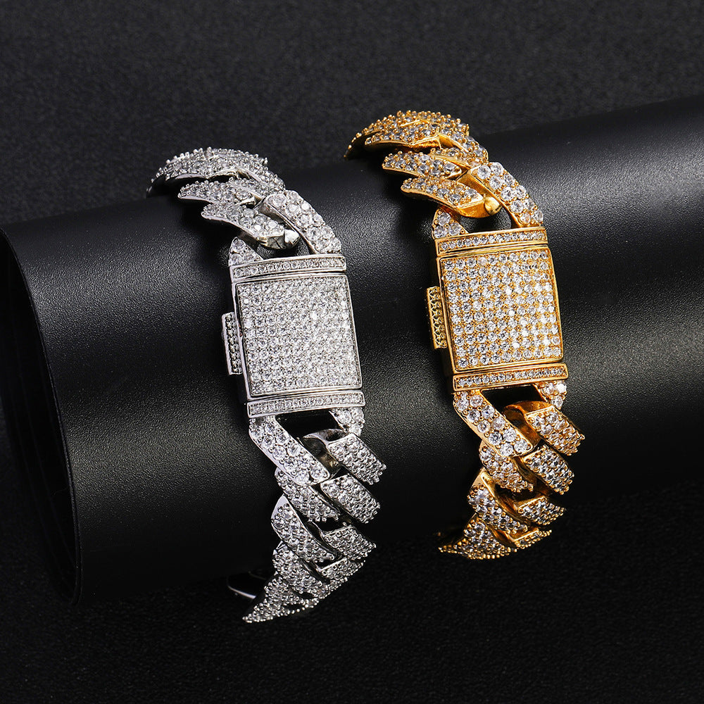 15mm Rhombus Cuban Bracelet