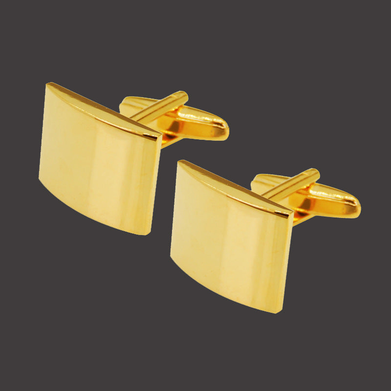 Black Gold Silver Laser Cufflinks