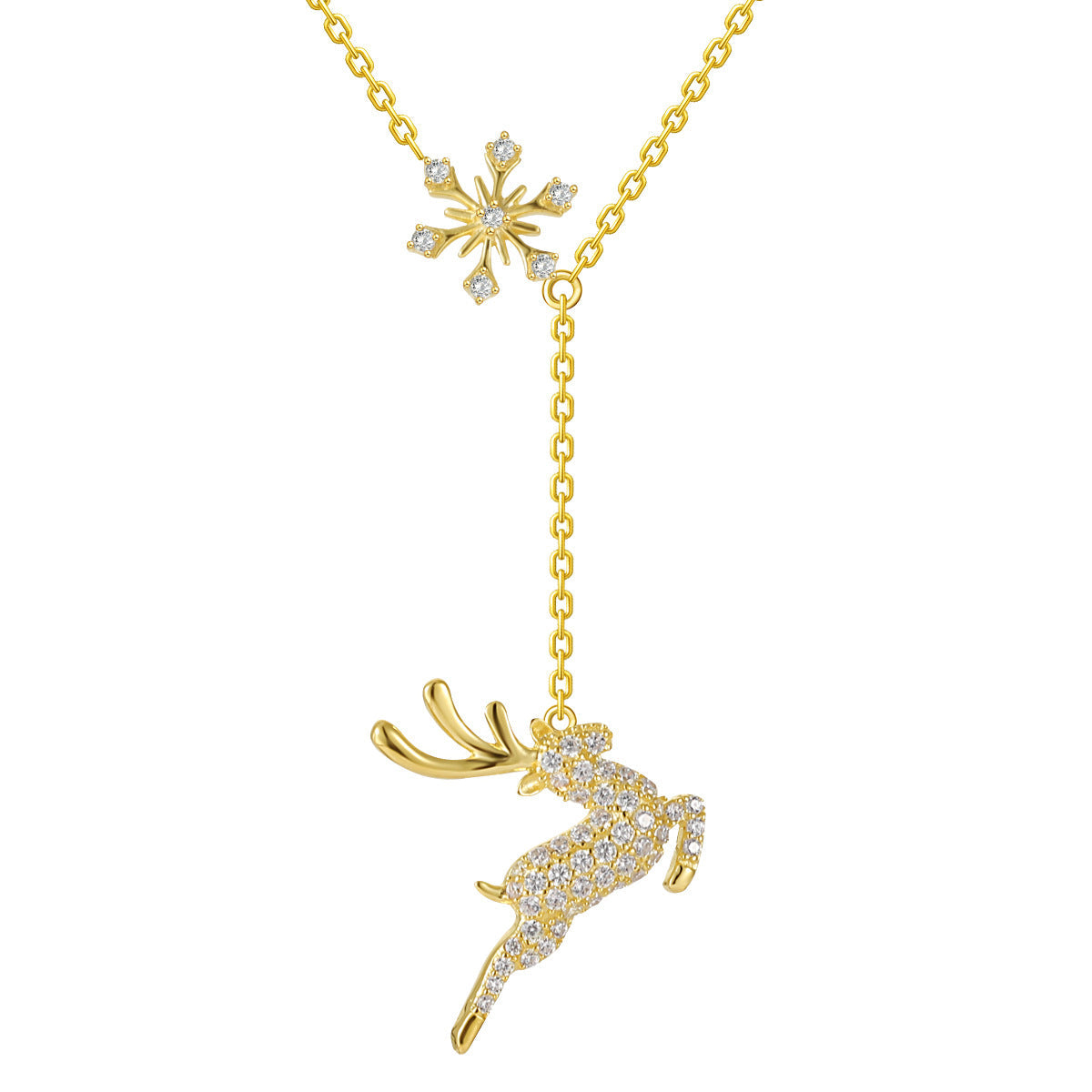 Sterling Silver Deer Necklace
