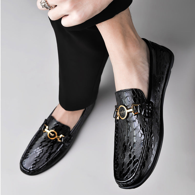 Men's Fashion Slip-on Round Toe Leather Shoes