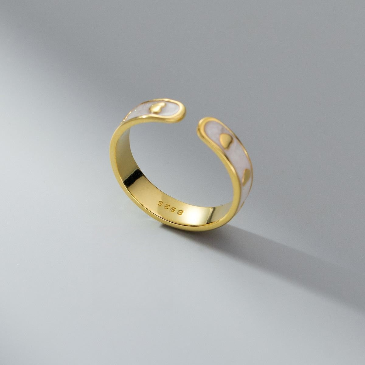 Fashion Epoxy Love Heart-shaped Ring Women