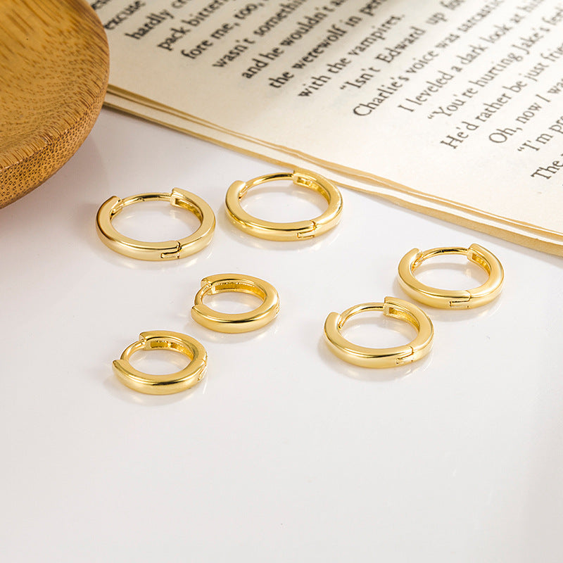 Women's Fashion Square Glossy Circle Ear Clip