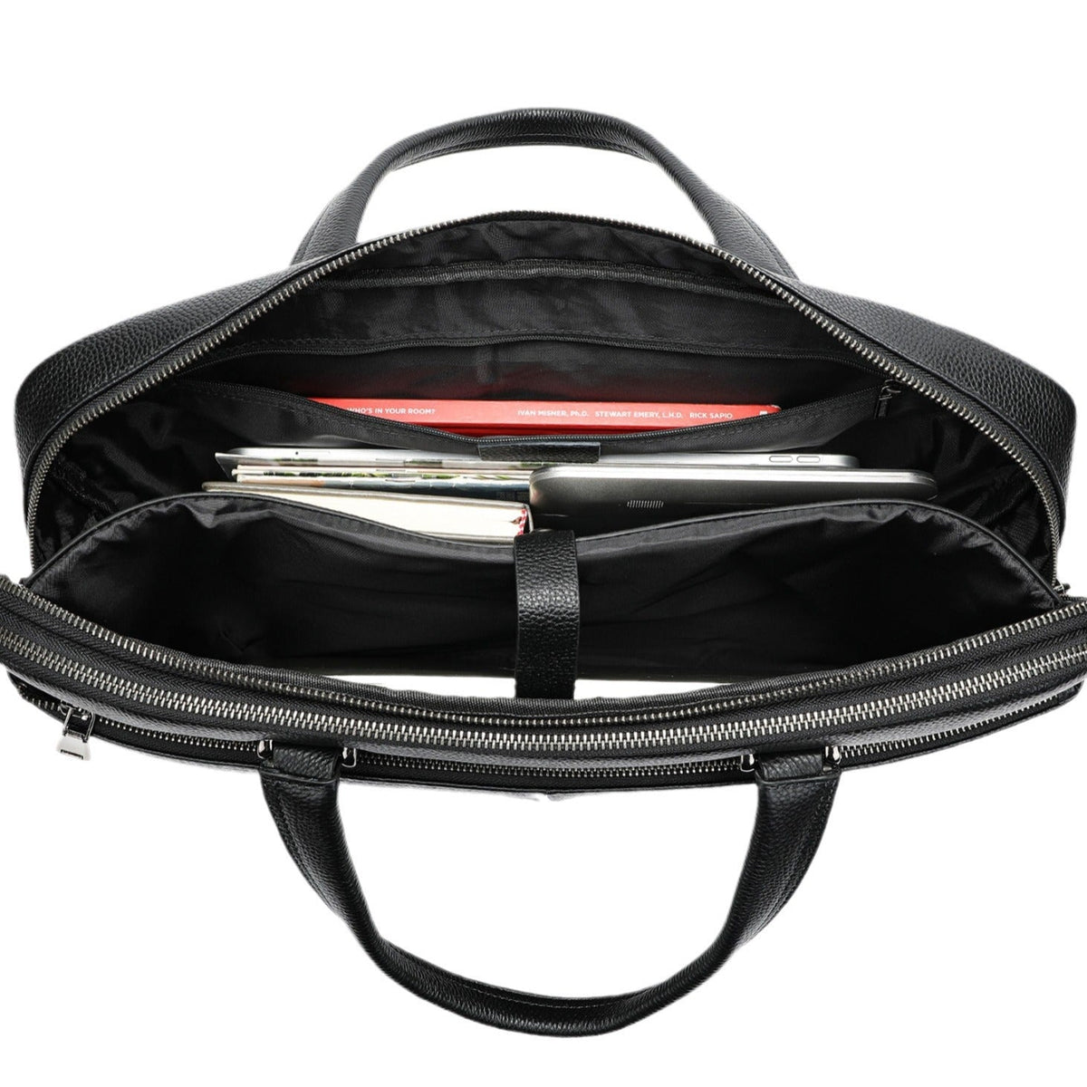 Men's 17" Cowhide Laptop Briefcase