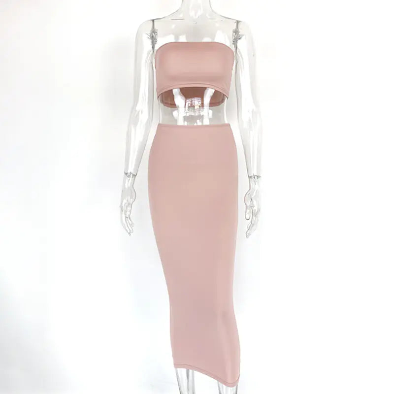 Style Loft Collection Signal Lookout Crop Top Two-Piece Set