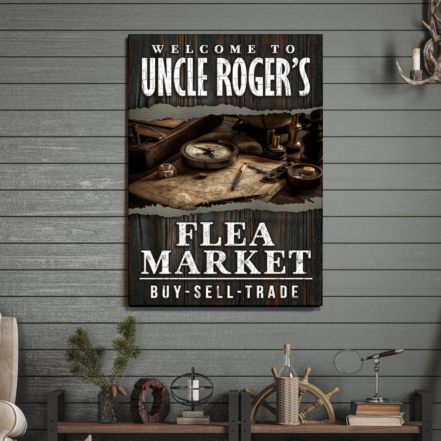 Welcome To Flea Market Sign