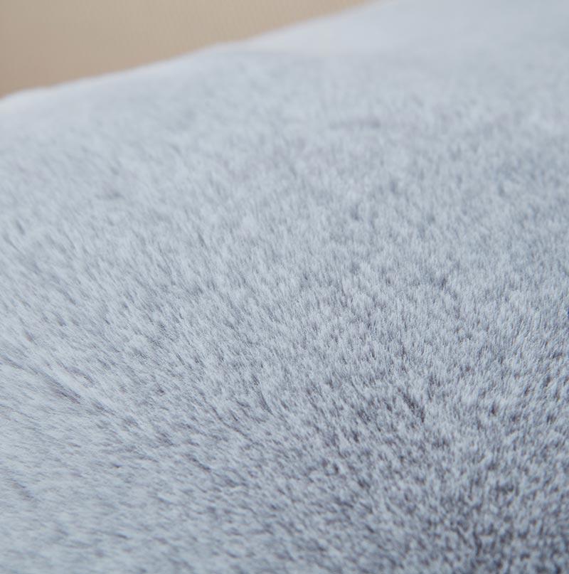 Agnes Luxury Gray Chinchilla Faux Fur Pillow | Home Decor | Kitchen + Metal