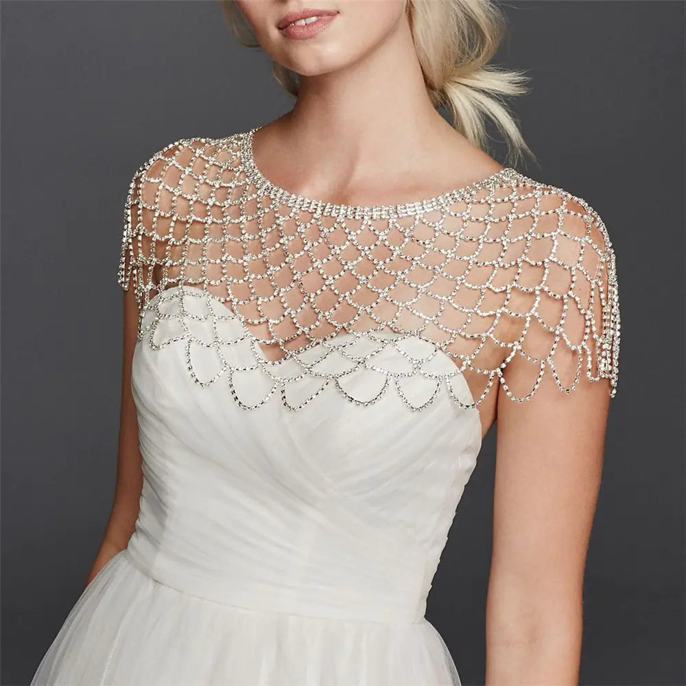 Style Loft Collection Crystal Tassel Shoulder Chain