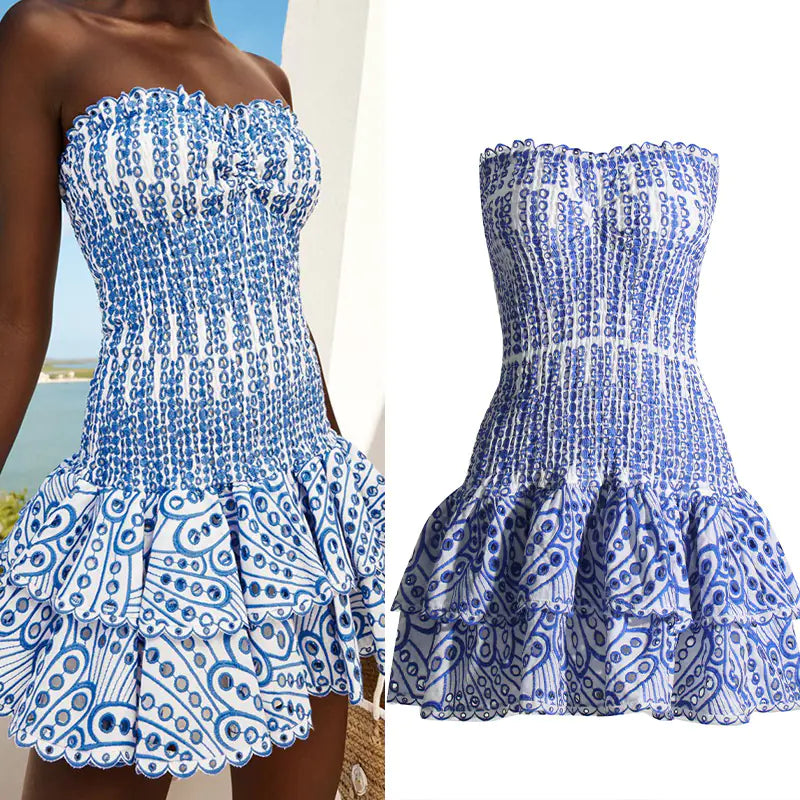 Style Loft Collection Turks and Caicos Strapless Ruffled Mini Dress