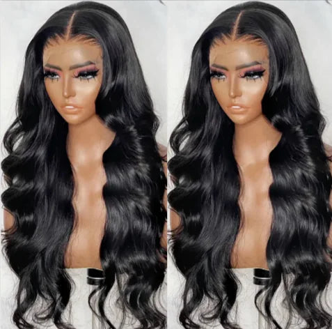 Style Loft Collection Beauty Bella Long Black Curly Lace Front Wig