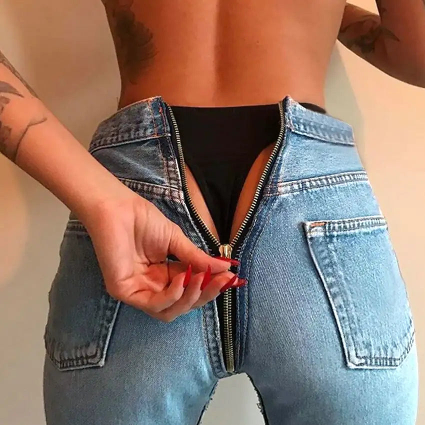 Style Loft Collection Zip Me From the Back Denim Jeans