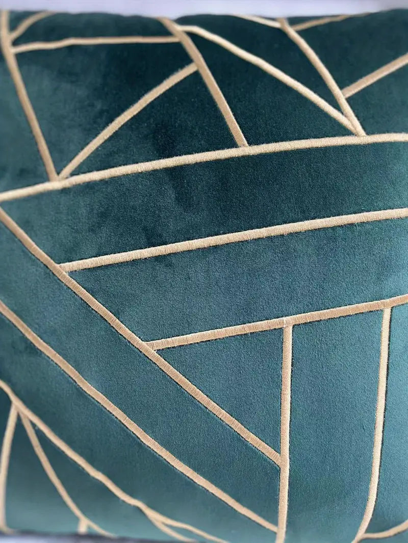 Style Loft Collection Velvet Geometric Pillowcase