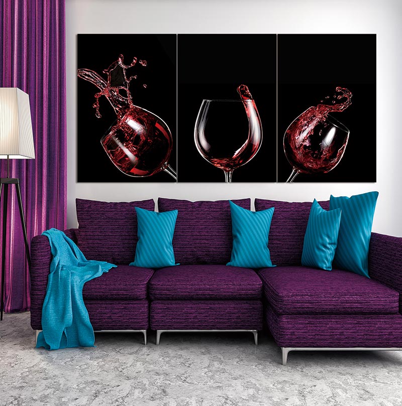 Red Wine Celebration Acrylic Wall Art | Home Decor | Kitchen + Metal