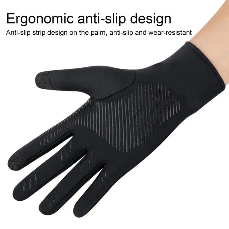 Summer Ice Silk Touchscreen Anti Slip Gloves Outdoor Fishing Waterproof Sunscreen Gloves Bicycle Gloves