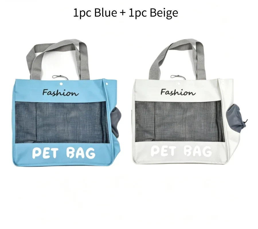 Fashion Portable Pet Tote Bag Breathable Mesh Cat Dog Shoulder Bag Outdoor Travel Handbag Small Puppy Kitten Transport Bag
