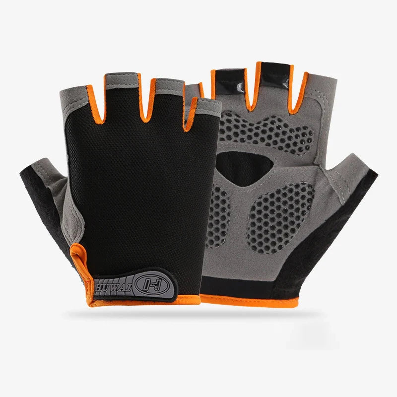 Men Cycling Bicycle Gloves Half Finger Gym Gloves Women Mitten Breathable Anti-slip Glove Fitness Sport Training Gloves