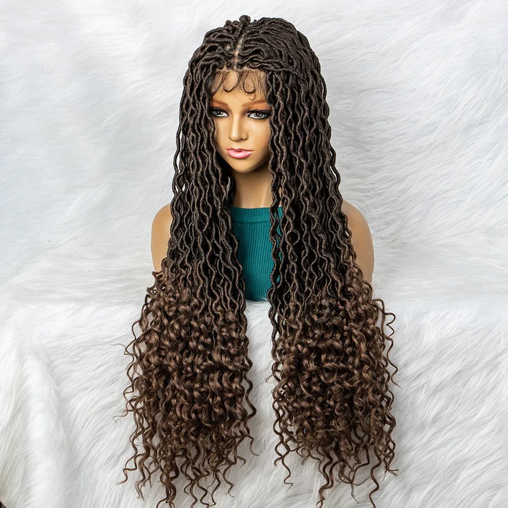 Goddess Box Braids Wig | Curly Ends | Full Lace | Crochet Hair | Black Women