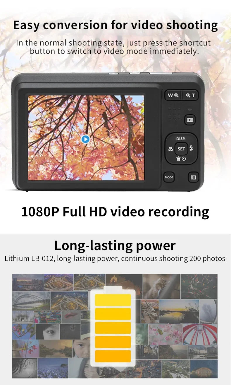 KODAK PIXPRO FZ55-RD 16MP Digital Camera 5X Optical Zoom 28mm Wide Angle 1080P Full HD Video 2.7" LCD Vlogging Camera