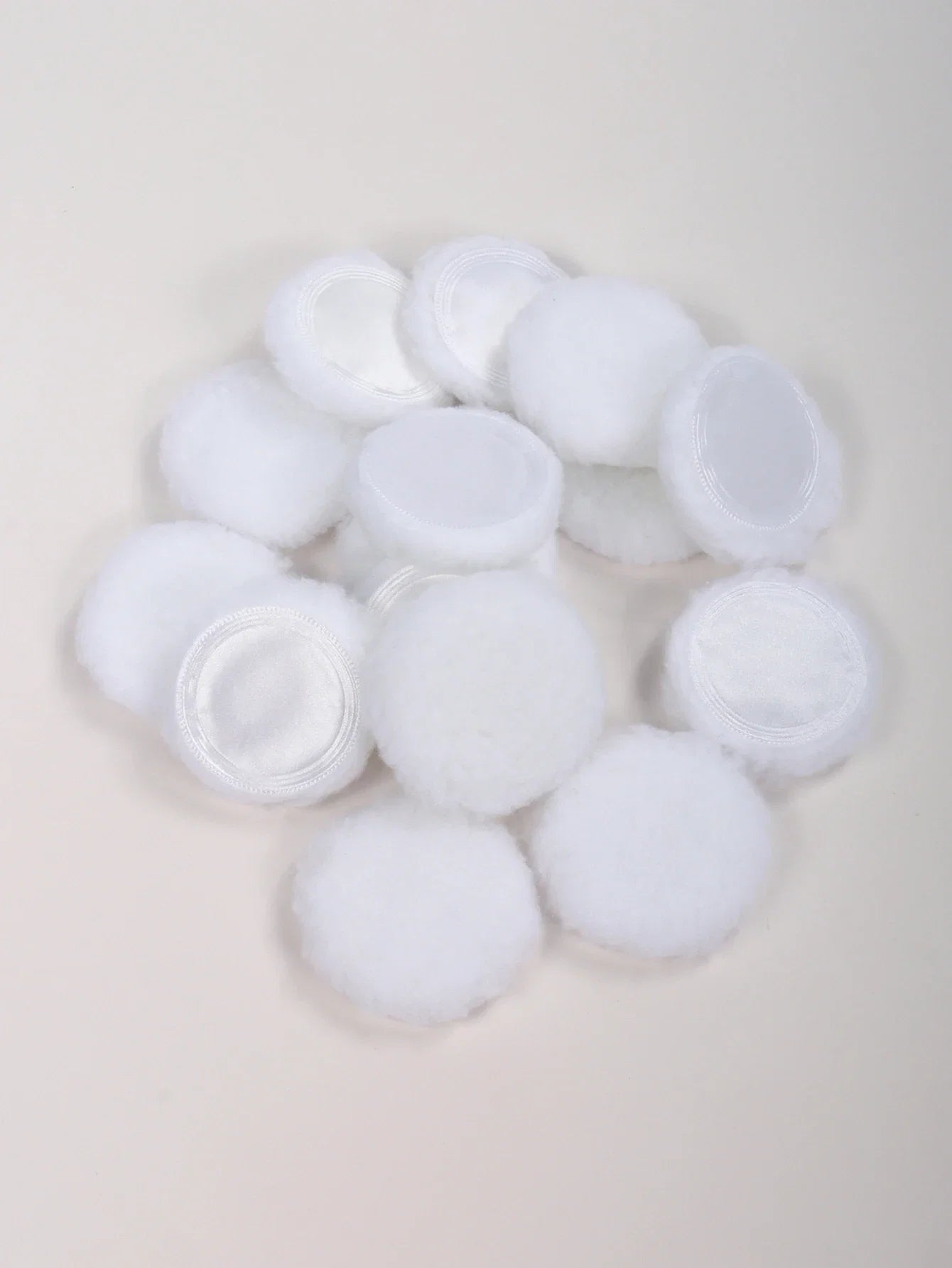 2-5-10-20Pcs Portable and Practical High-Grade White Round Powder Puff for Base and Fixing Makeup