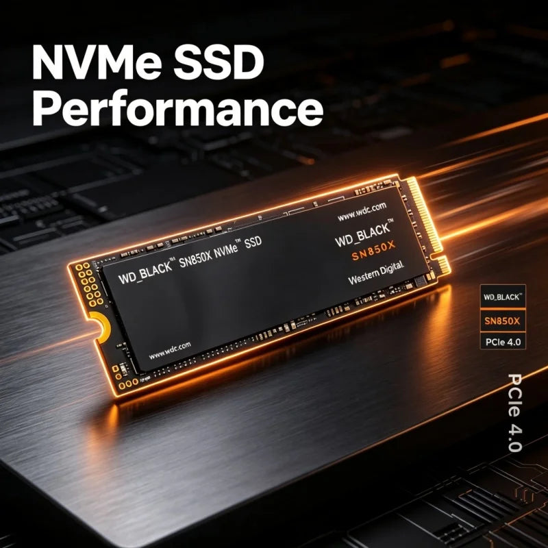 Western Digital SN850X 1TB 2TB 4TB WD_BLACK M.2 2280 NVMe PCIe Gen 4.0x4 SSD Solid State Drives for Gaming Computer Laptop