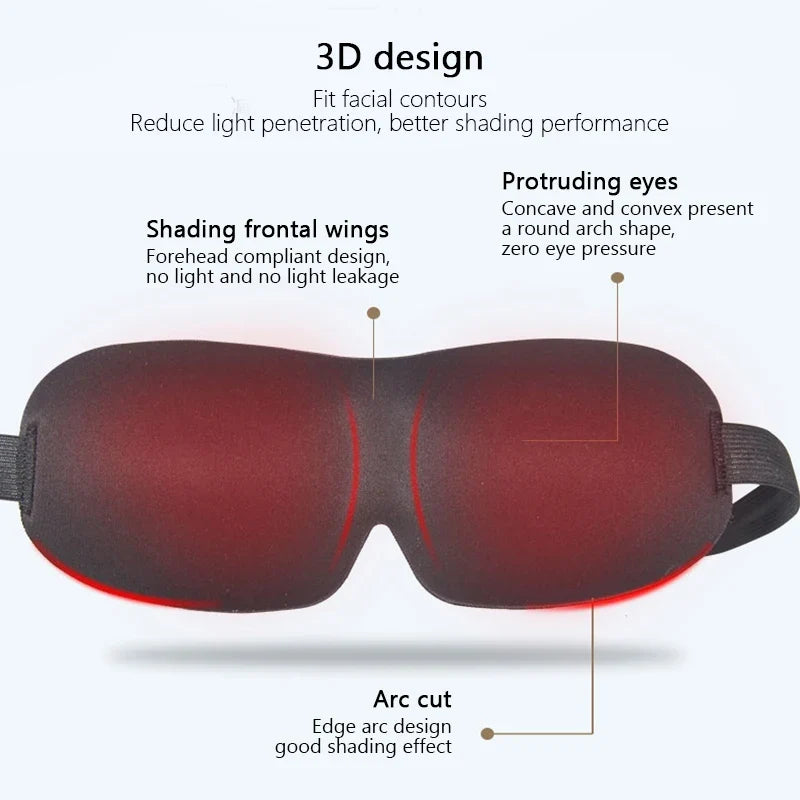 3D Sleep Mask Eye Mask for Travel Yoga Nap Lightweight Breathable Eye Cover Night Sleep Block Out Light Eyepatch for Women Men