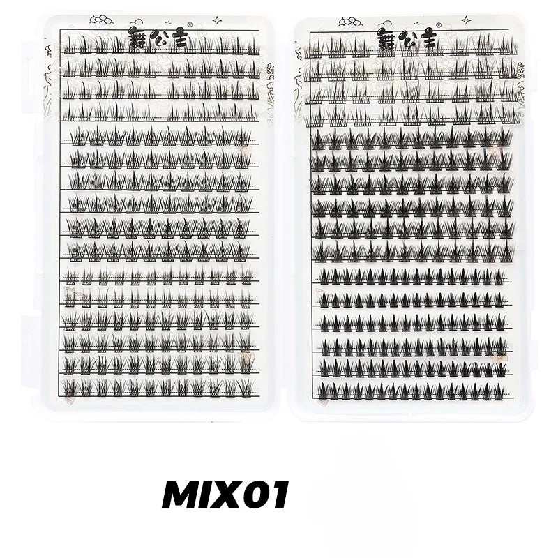 DINGSEN Eyelash Clusters Book Large Capacity Volume Individual Lashes Book Natural Long DIY Cluster Eyelash Extensions Makeup