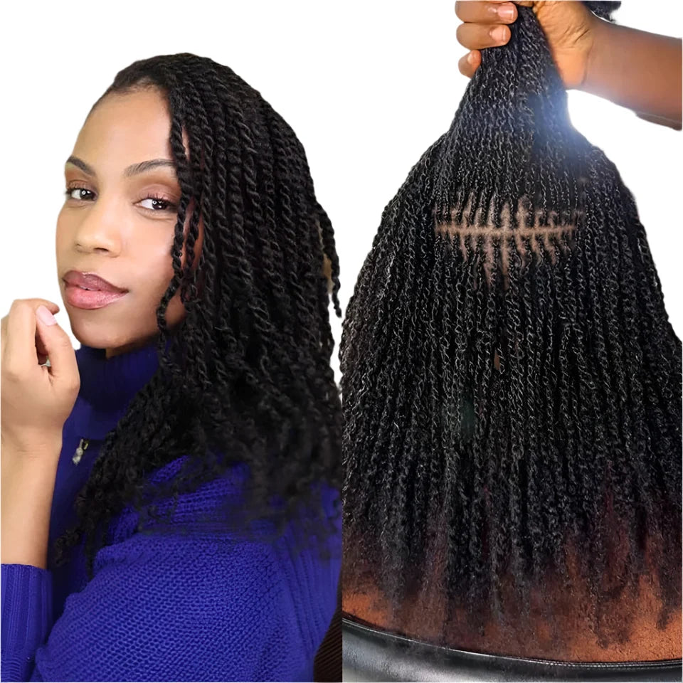 Rebecca Afro Kinky Bulk Human Hair for Braiding | Remy Virgin Brazilian Extensions (Multi-Color)
