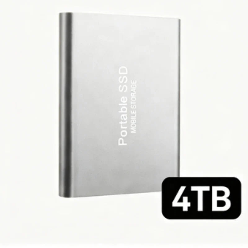Portable External SSD, 1TB-16TB Large Capacity USB3.1 High Speed Solid State Drive, Lightweight Storage for Laptop, Desktop, Mac