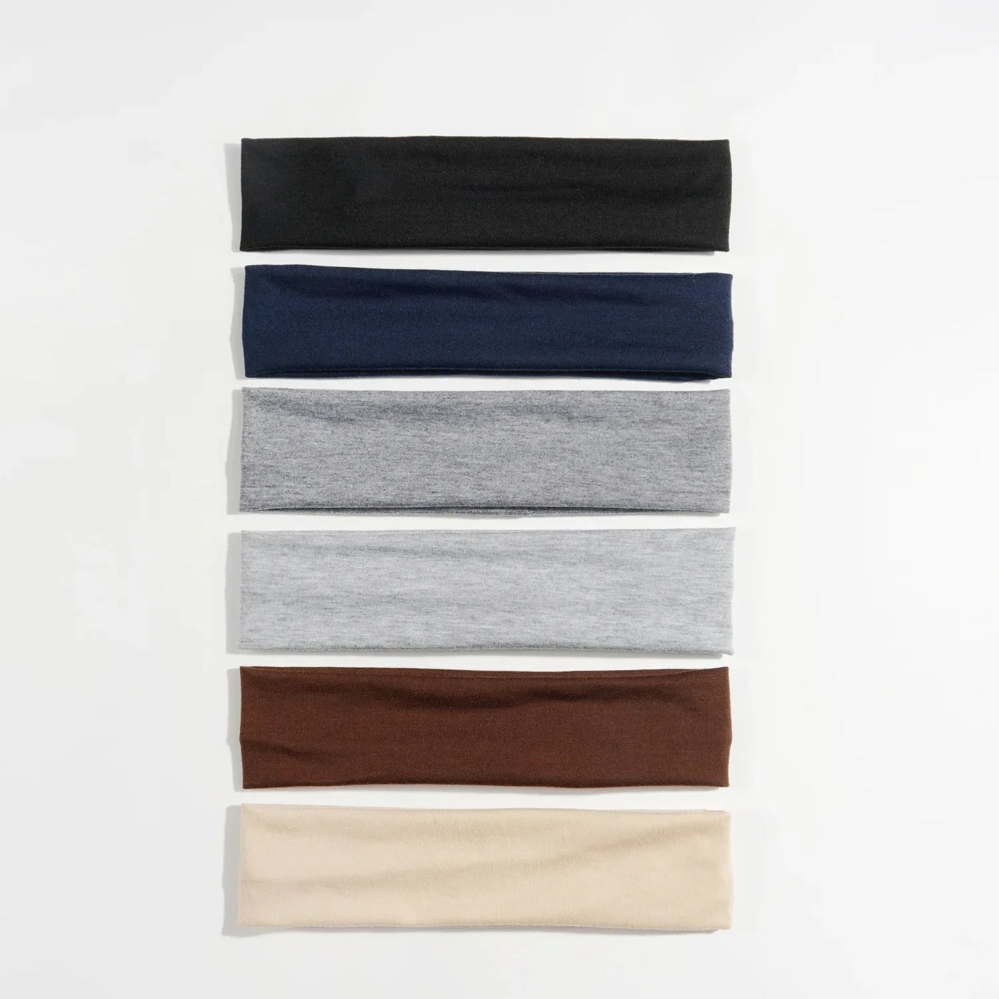 6pcs Simple Basic Solid Color Sports Yoga Headband to Absorb Sweat For Men and Women