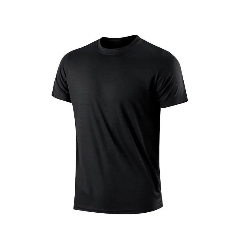 Summer Mens Quick Dry Running Bodybuilding Shirts Sport Gym t Shirt Men Short Sleeve Fitness Tops Oversized t-Shirt Jersey