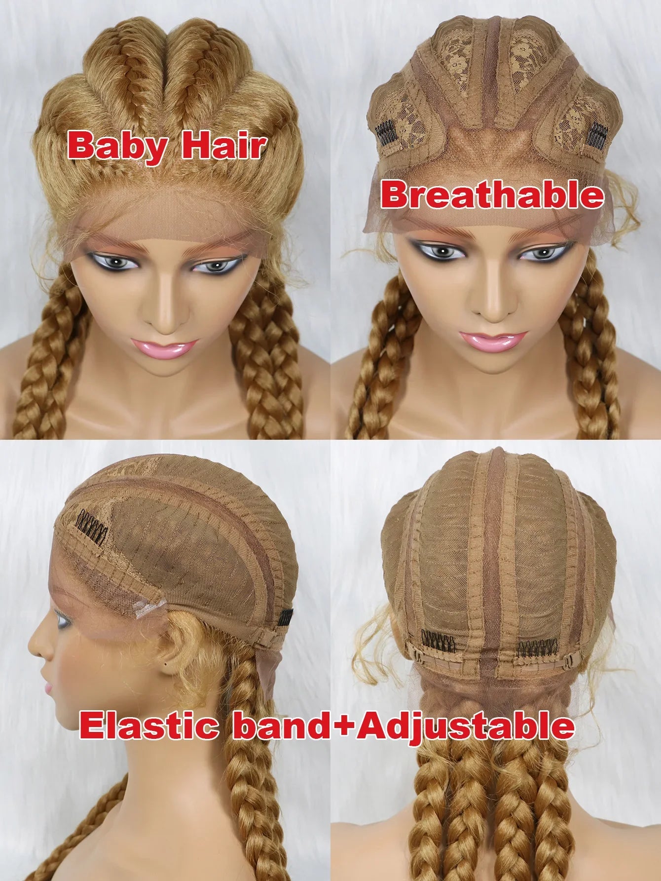 KIMA New Arrival 26" Braided Wig | Lace Front with Baby Hair
