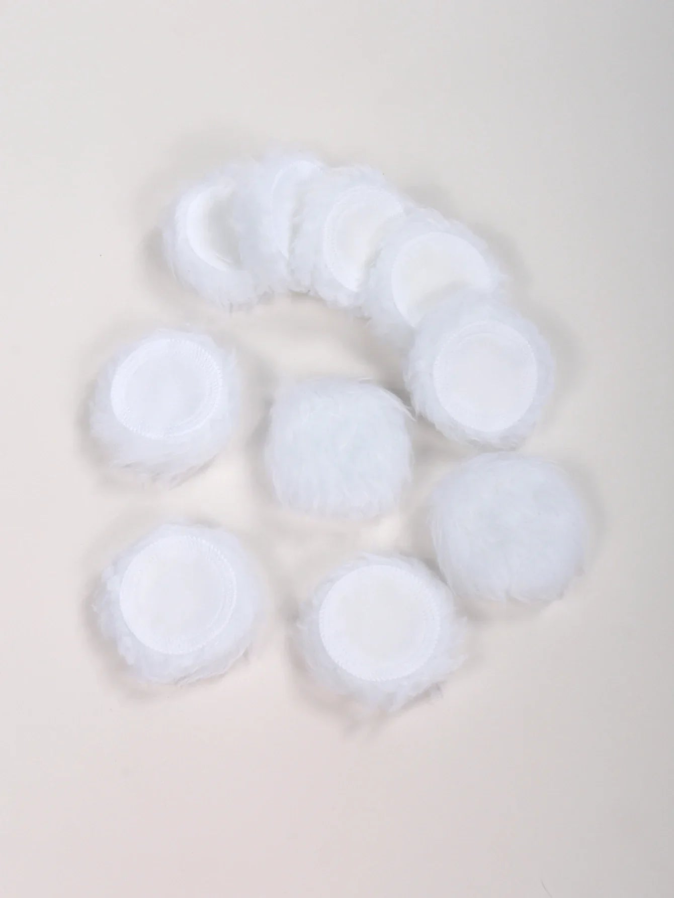 2-5-10-20Pcs Portable and Practical High-Grade White Round Powder Puff for Base and Fixing Makeup
