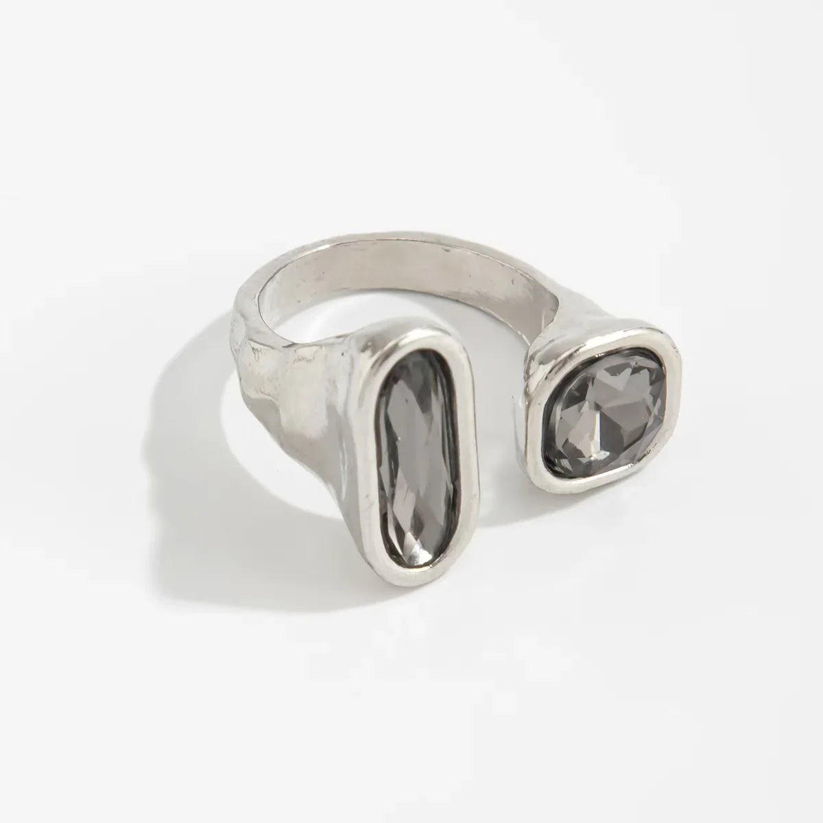 Minimalist Acrylic Rhinestone Open Ring for Women Korean Fashion Geometry Adjustable Knuckle Ring Party Jewelry Lady Gifts