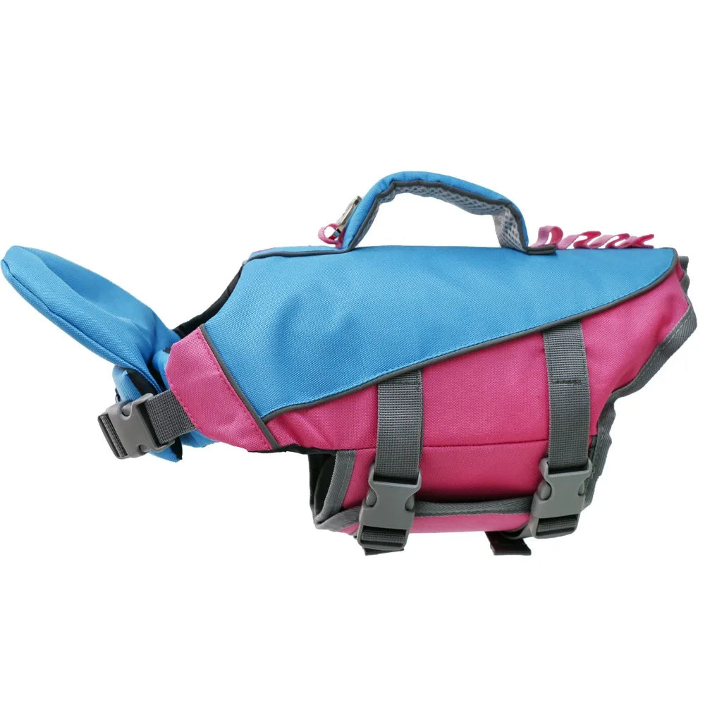 Pet Supplies Reflective Stripes Dog Life Jacket Adjustable Large Buoyancy Safety Vest Breathable Pet Life Vest Water Sports